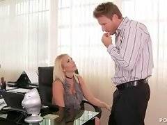Naughty bitch is dreaming about sex with her boss